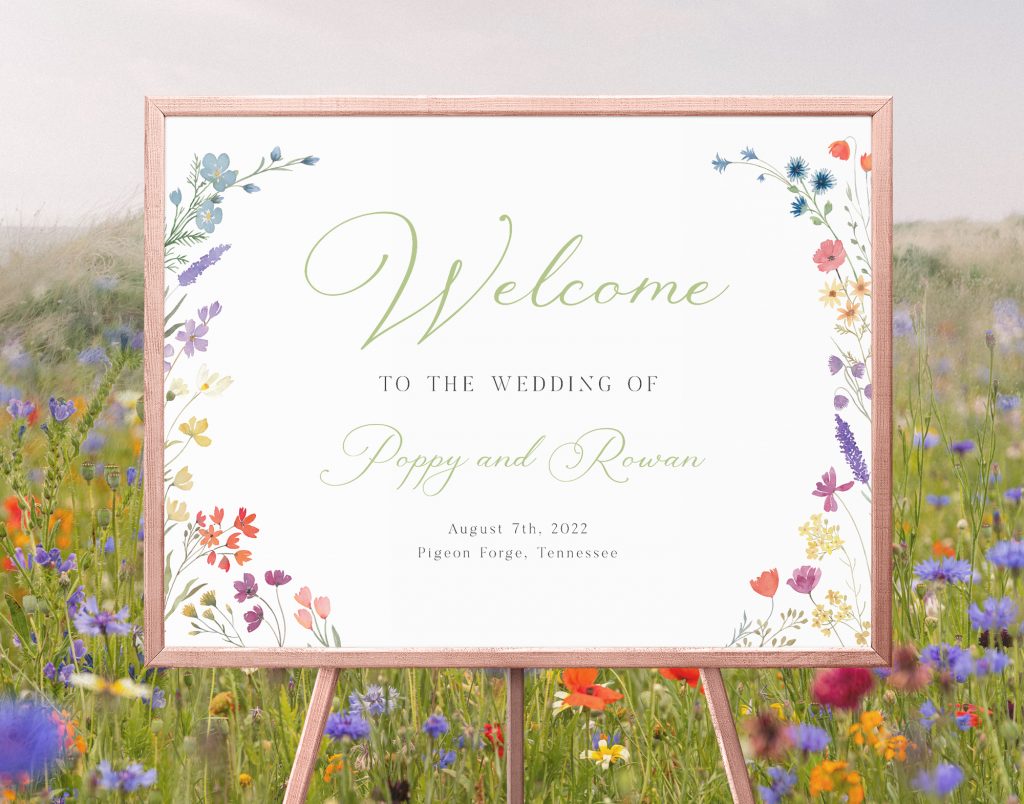 WILDFLOWER WELCOME SIGN 24x18