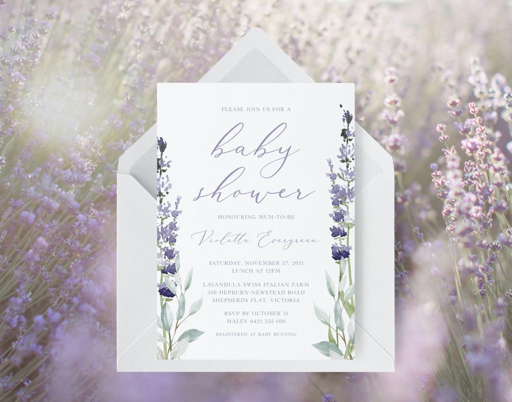 lavender baby shower