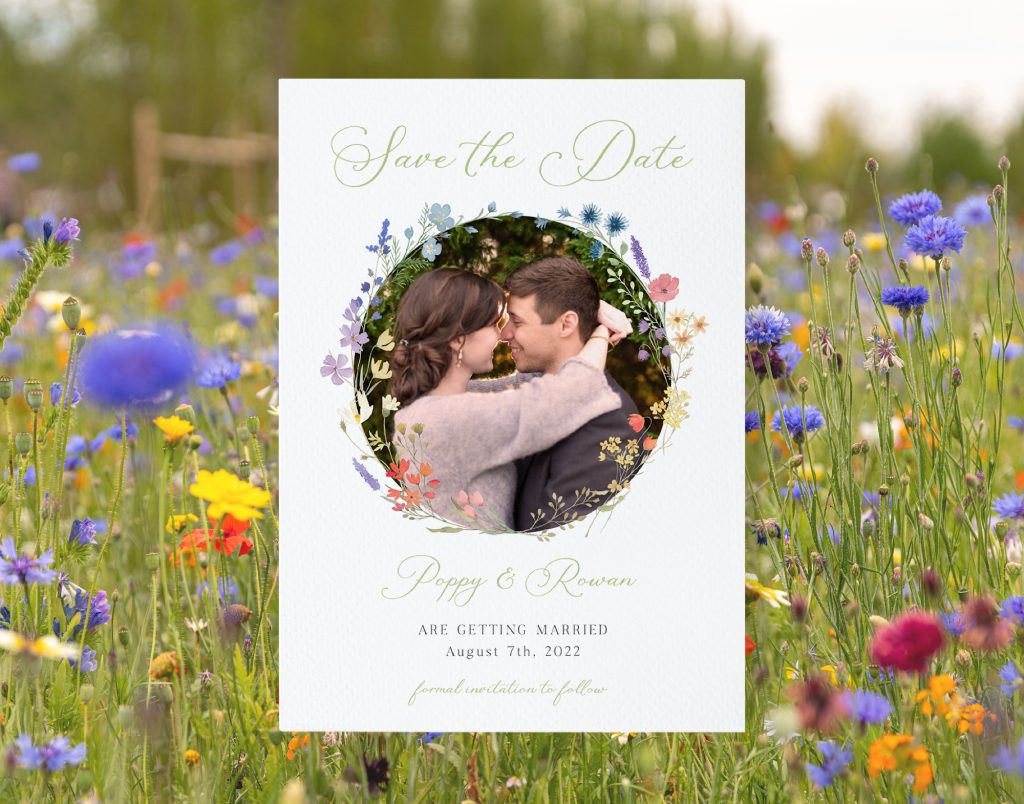 WILDFLOWER SAVE THE DATE PHOTO CARD