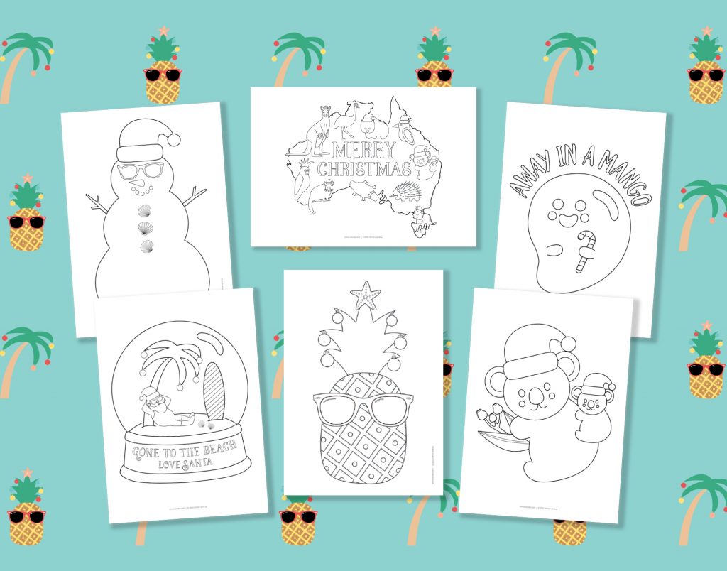 AUSSIE CHRISTMAS COLOURING ACTIVITY